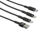 Genai Turbo 42 3×1 Cable for Mobile Phones - Black