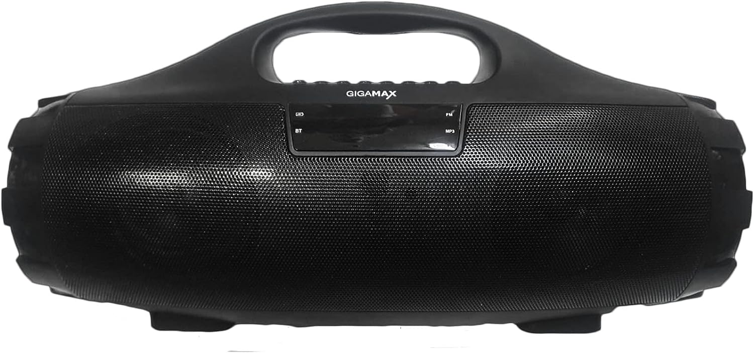 Gigamax Speaker grams-111 portable bluetooth 7.4V-1800mAh 3.5mm Aux Jack With Receiving A Phone Call Support Micro SD Card And Radio - Black
