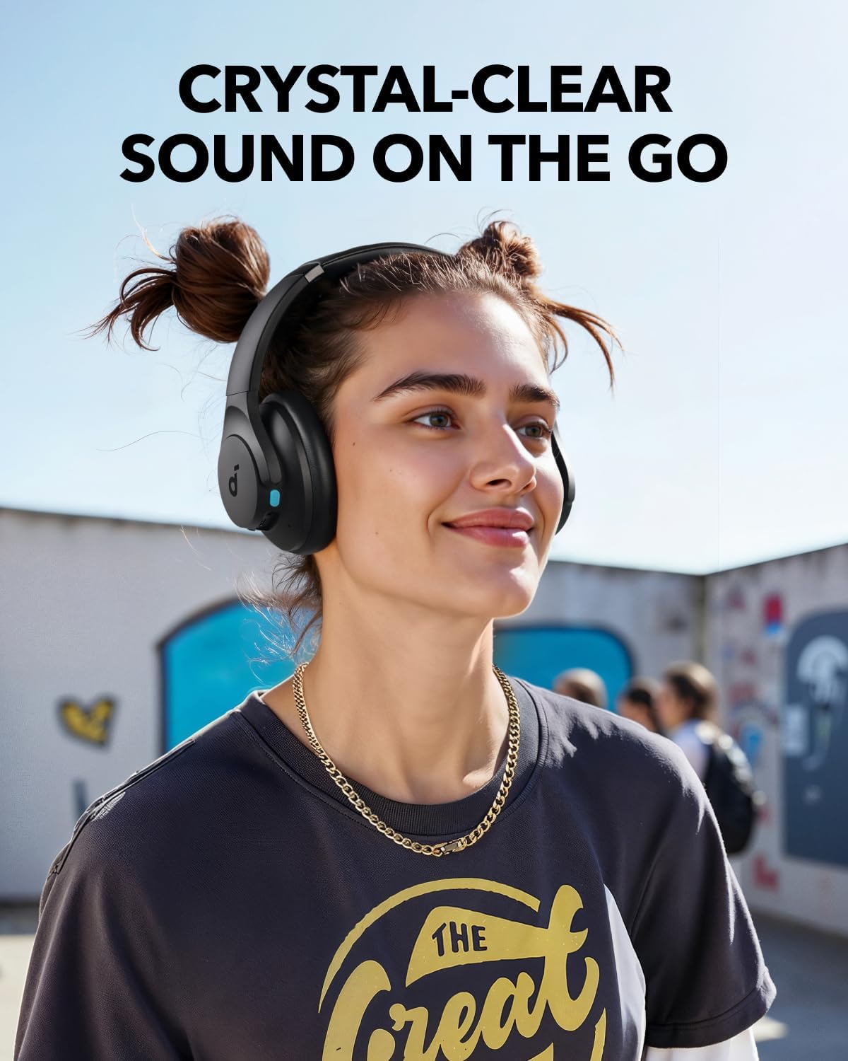ANKER Soundcore Q11i Wireless Headphones, 40mm Dynamic DriverHi-Res Audio, One-Touch Bass Boost, 60-Hour Playtime, Detachable Ear Cushions, Bluetooth V5.3,black - Image 5