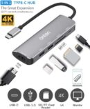 Onten OTN-95116 - 5 in 1 Type-C Multi Function Dock Station ( 2x USB 3.0, SD/TF Card Reader, HDMI, Type-C PD Port