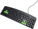Zero Keyboard ZR-2608 Multimedia for Computer  Green Black