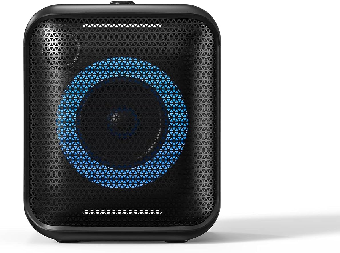 F&D PA100 Bluetooth Party Speaker (Black) | Wireless Bluetooth Speaker | USB/AUX/FM | Up to 10hrs Playtime | Home Theatre | Multicolor LED Lights | Speaker for Laptop, Pc & Mobile