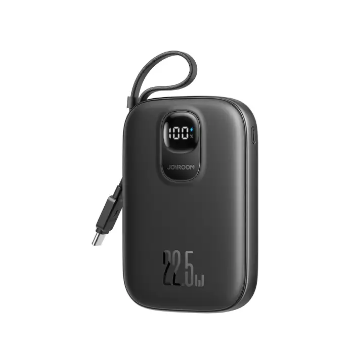 Power Bank JoyRoom JR-PBF17 10000mAh  22.5W Built in Type C Cable - Black