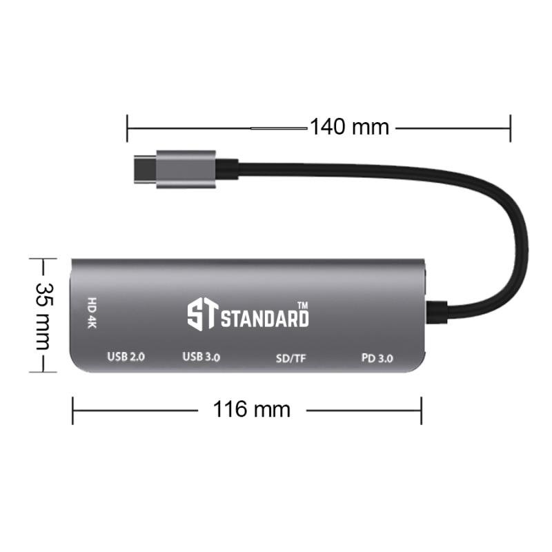 USB-C Docking Station ST 95116  6-in-1 | High-Speed Multi-Port Laptop Hub - Image 4