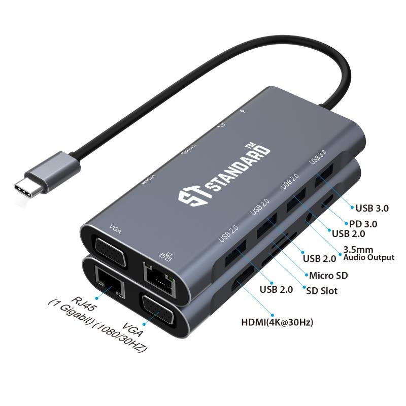 ST USB-C Docking Station 11-in-1 | Professional Multi-Port Hub for Laptops - Image 4