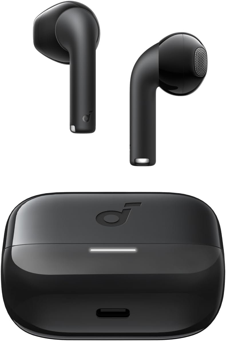 سماعات Soundcore K20i من Anker لاسلكية، تصميم Semi In-Ear، بلوتوث 5.3، تشغيل حتى 36 ساعة، شحن سريع، مقاومة للماء IPX5، لون أسود، ضمان 18 شهر
