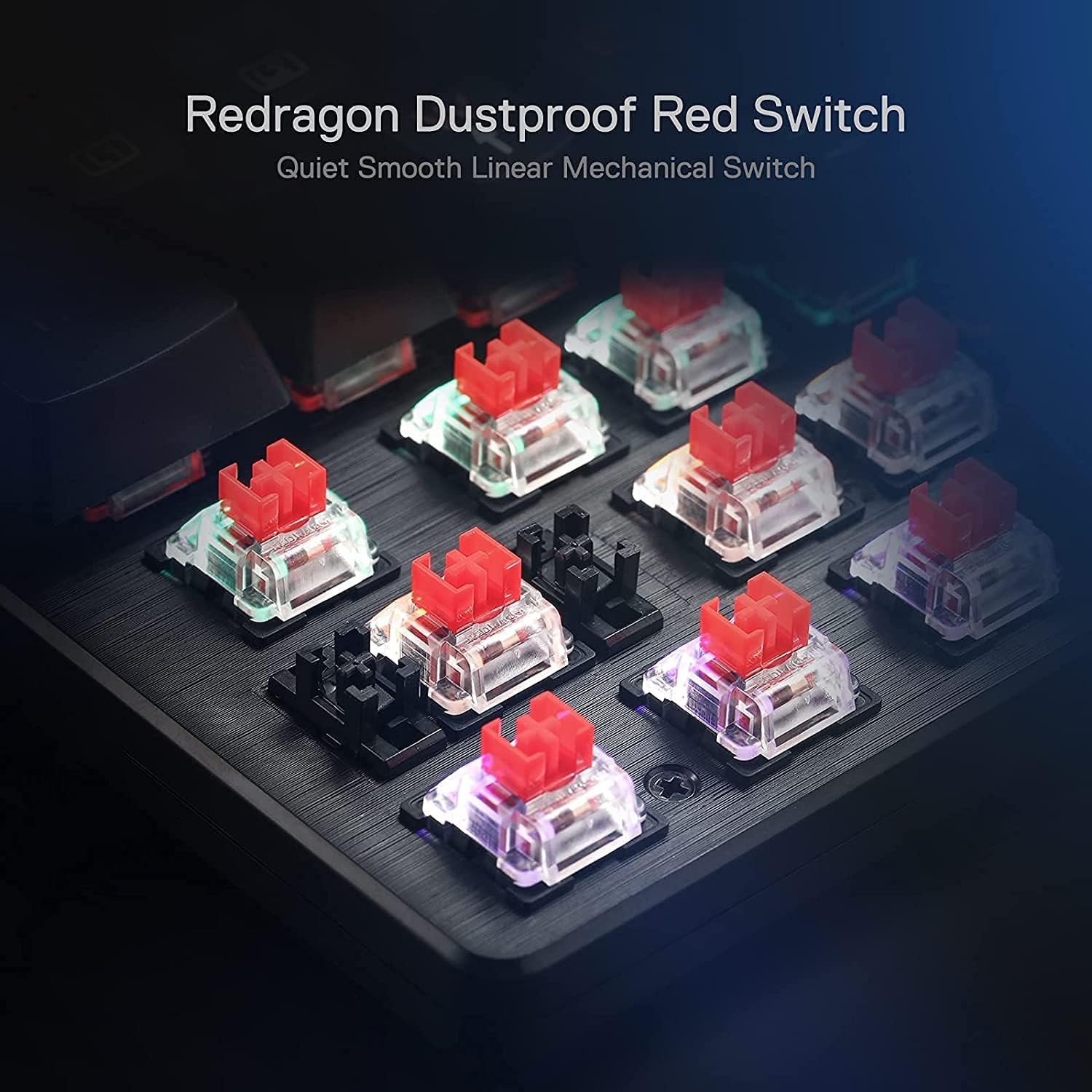 كيبورد ألعاب ميكانيكي Redragon K608-R Valheim، مفاتيح Red Switch، إضاءة Rainbow LED، 104 مفتاح، Anti-Ghosting - الصورة 4